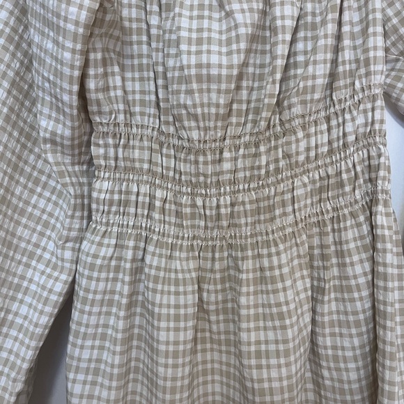 Plaid Puff-Sleeved Mini Dress - Picture 2 of 3
